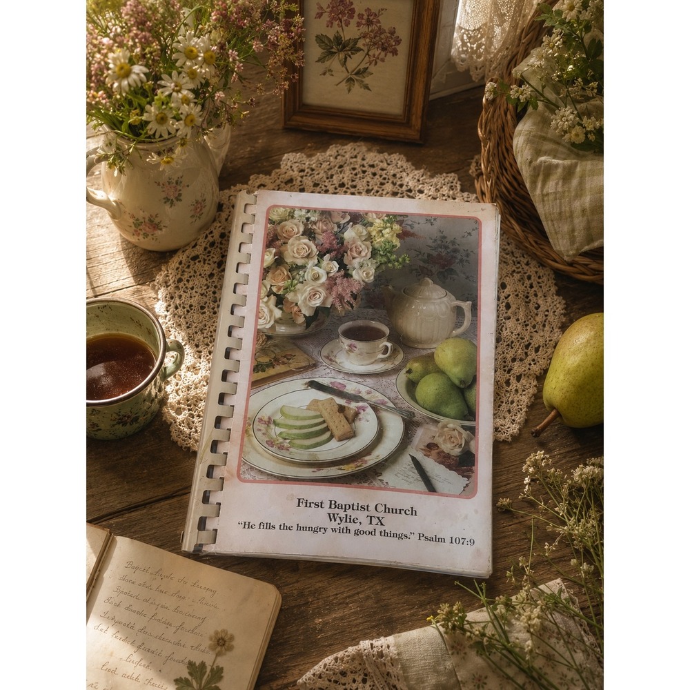 Vintage 1993 First Baptist‎ Church Wylie TX Community Cookbook southern cooking